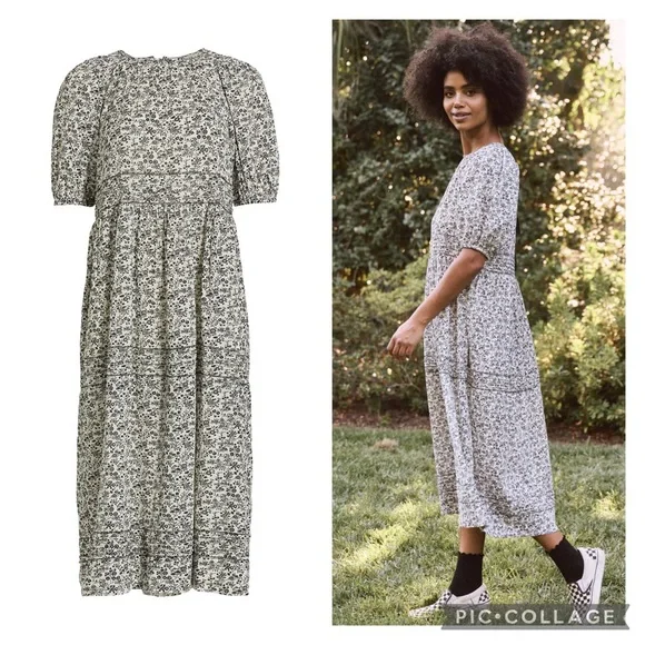 The Great Medium Songbird Bow-Back Midi Dress Tie Back - Picture 3 of 13